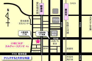 名古屋のフラダンス教室 ナ・プア・ハリア アロハ直営 豊田スタジオ地図